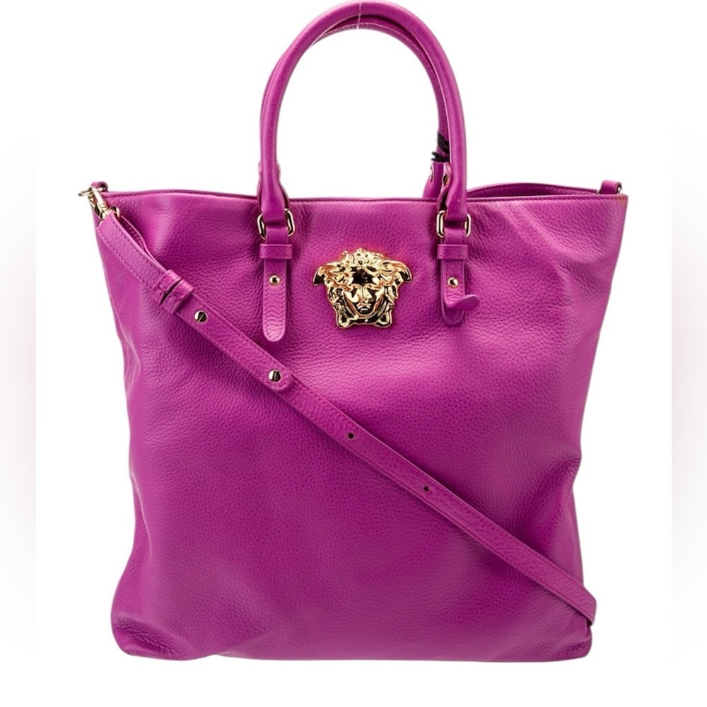 Versace Large La Medusa Tote bag Vibrant Fuchsia Pink Authentic - Picture 17 of 17